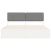 vidaXL Bed Frame with Upholstered Headboard Light Grey 180 x 200 cm