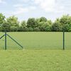 vidaXL Fence Post Green 100 x 0.4 m (12 x 12 mm mesh) Steel and PVC