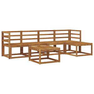 vidaXL Outdoor Sofa Set 6 pcs Natural