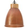 vidaXL Industrial Hanging Lamp Copper Iron & Solid Wood 23 cm E27
