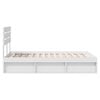 vidaXL Bed Frame with Headboard White 120 x 200 cm Solid Pine Wood