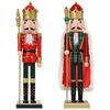 vidaXL Christmas Nutcracker TURKU 2 pcs Red and Black 50 cm