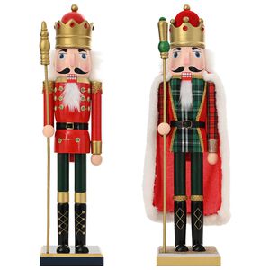vidaXL Christmas Nutcracker TURKU 2 pcs Red and Black 50 cm