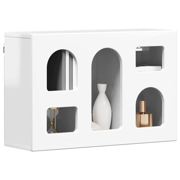 vidaXL Hanging Cabinet with Shelf High Gloss White 60 x 20 x 40 cm
