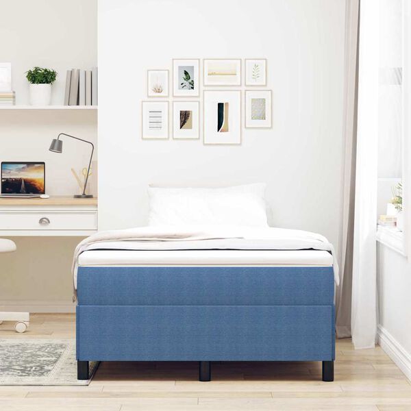 vidaXL Bed Frame Blue 120 x 190 cm Corduroy fabric