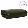 vidaXL Tarpaulin 650g / m&sup2; Olive Green 3.5 x 5 m Canvas with PVC Coating