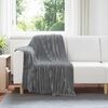 vidaXL Throw Blanket Dark Grey 150 x 130 cm Fleece