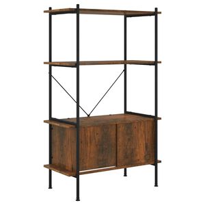 vidaXL 4-Tier Shelving Unit with Cabinet 80x40x130 cm
