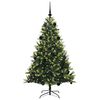 vidaXL Artificial Hinged Christmas Tree 150 LEDs Green 150 cm