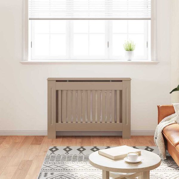 vidaXL Radiator Cover 2 pcs Brown 112 x 19 x 81.5cm Engineered Wood