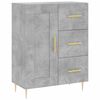 vidaXL Highboard Concrete Grey 69.5x34x180 cm Engineered Wood