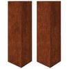 vidaXL Garden Planters 2 pcs Triangular 30x26x75 cm Weathering Steel