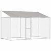 vidaXL Dog Cage with Roof Silver 400 x 200 x 256 cm Steel and PE