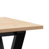 vidaXL Coffee Table Y-Frame 100x50x45 cm Solid Wood Pine and Steel
