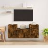 vidaXL 3 Piece TV Cabinet Set Smoked Oak Engineered Wood