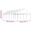 vidaXL Gazebo with Roof White 13.38x5.88x3.75 m Polyethylene