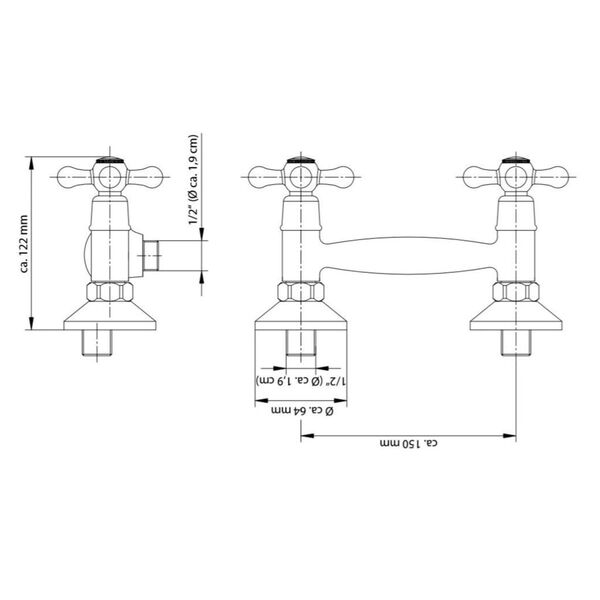 SCH&Uuml;TTE 2-Handle Shower Mixer with Hand Shower ELK Chrome