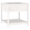 vidaXL Planter with Shelf White 82.5x82.5x81 cm Solid Wood Pine