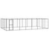 vidaXL Outdoor Dog Kennel Steel 33.88 m²