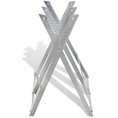 Foldable Galvanized Saw Horse for Woodworking