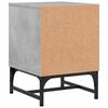 vidaXL Bedside Cabinets with Glass Doors 2 pcs Concrete Grey 35x37x50 cm