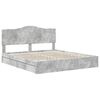 vidaXL Storage Bed Concrete Grey 180 x 200 cm Engineered Wood