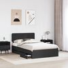 vidaXL Bed Frame with Drawer Black 120 x 200 cm Engineered Wood