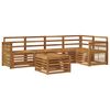 vidaXL Sectional Sofa Set 5 pcs Natural Solid Acacia Wood