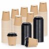 vidaXL Coffee Paper Cups with Lids 200 ml 500 pcs Brown