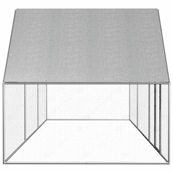 vidaXL Chicken Coop 6x2x2 m Galvanised Steel