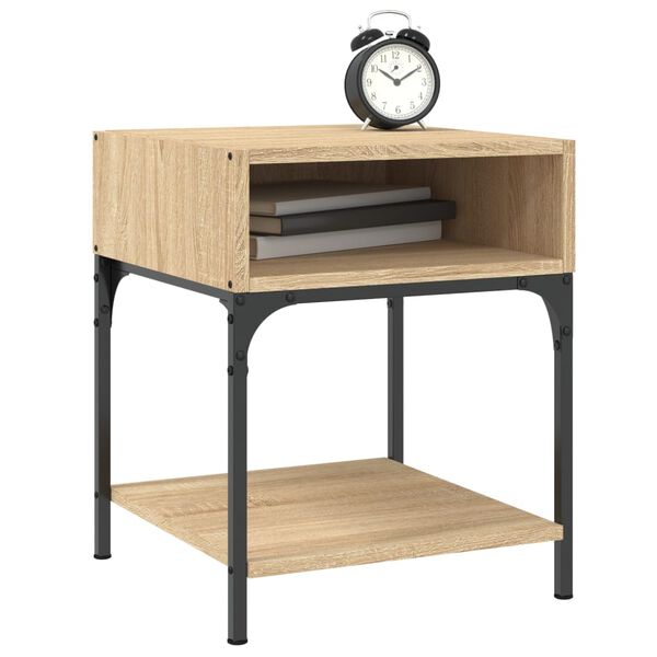 vidaXL Bedside Table Sonoma Oak 40x41x50 cm Engineered Wood