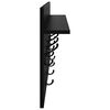 vidaXL Wall-Mounted Coat Rack with Shelf Black Oak 80 x 40 x 12 cm