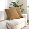 vidaXL Sofa Pillows 2 pcs Brown 80 x 80 cm Corduroy Fabric