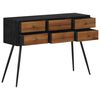 vidaXL Console Table with Drawers 116x30x76 cm Solid Reclaimed Teak