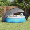 vidaXL Pool Dome Folding Manual Black 336 x 322 x 160 cm