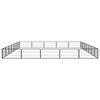 vidaXL 24-Panel Dog Playpen Black 100x50 cm Powder-coated Steel