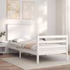 vidaXL Bed Frame without Mattress White 90x200 cm Solid Wood