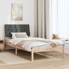 vidaXL Bed Frame with Upholstered Headboard Brown 100 x 200 cm