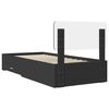 vidaXL Bed Frame with Headboard Black 100 x 200 cm Engineered Wood