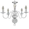 vidaXL Chandelier Silver 5 x E14 Bulbs
