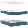 vidaXL Ottoman Bed with Mattresses Dark Blue 140x190cm Velvet
