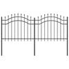 vidaXL Garden Fence Woerden 240 x 140 cm Powder-coated steel Grey
