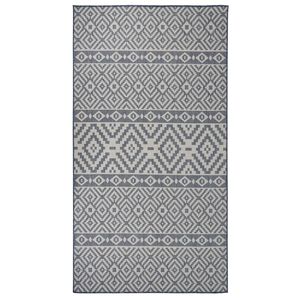 vidaXL Outdoor Flatweave Rug 80x150 cm Blue Stripes