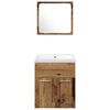 vidaXL Bathroom Furniture Set with Door 5 pcs Old Wood Engineered Wood