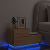 vidaXL Bedside Cabinet with LED Lights Sonoma Oak 70x36x40.5 cm