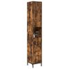 vidaXL Bathroom Cabinet with Drawer Smoked Oak 31.5 x 33 x 190 cm