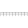 vidaXL Garden Fence with Spear Top Steel 1506x200 cm Black