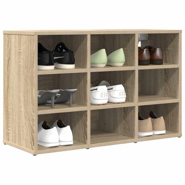 vidaXL Shoe Cabinet Sonoma Oak 77.5 x 30 x 51 cm Engineered Wood