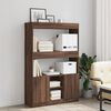 vidaXL Highboard&nbsp;Brown Oak 92x33x140 cm Engineered Wood