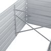 vidaXL Garden Raised Bed Galvanised Steel 240x80x77 cm Grey